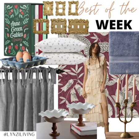 Best of the Week - the most clicked items of last week 

Home decor, home decorations, Anne of green gables book set, pretty books, classic literature, Amazon finds, Amazon home, Wayfair curtains, how curtains, fruit bowl, pedestal bowl, temu founds, gold candelabra, Halloween candelabra, brass candelabra, Cottagecore dress, beige dress, summer dress, renaissance dress, peasant dress, red wallpaper, Wayfair wallpaper, maroon wallpaper, burgundy wallpaper, blue bath towels, gauze pillow cases, gold switch plate covers, fancy switch plate cover, Etsy finds, Etsy home, Anthropologie finds, Anthropologie home, blue egg crate, floral egg crate, Cottagecore egg crate 

#LTKfindsunder100 #LTKhome
