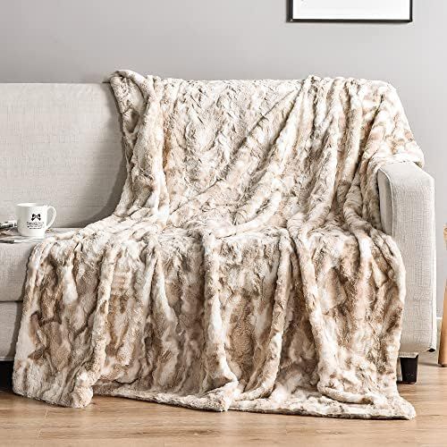 Soft Throw Blanket, 50" x 60" Luxurious Warm Thick Fall Throw Blanket, Elegant Cozy Faux Fur Thro... | Amazon (US)