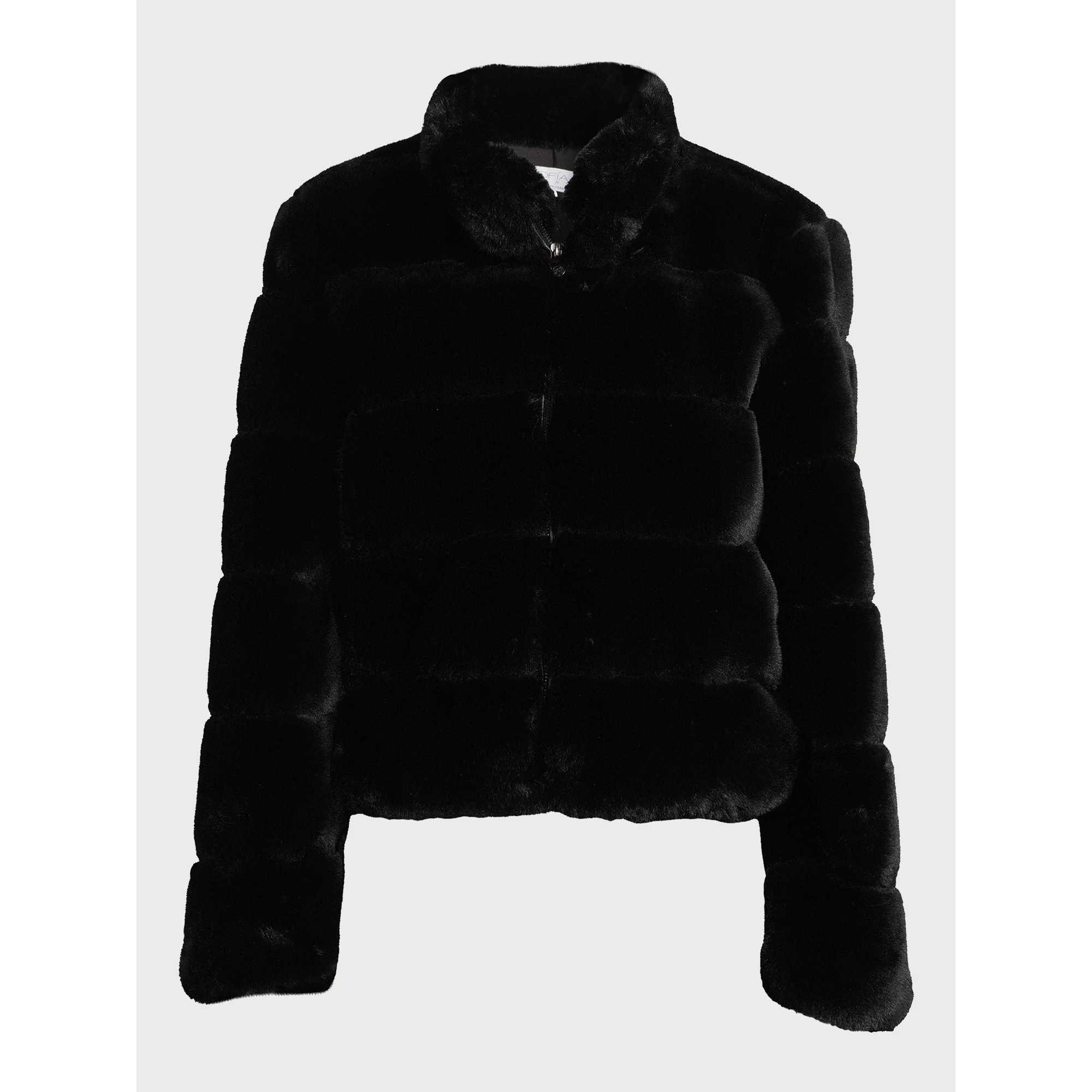 Sofia Jeans Women's Faux Fur Chubby Jacket, Sizes XXS-3XL | Walmart (US)