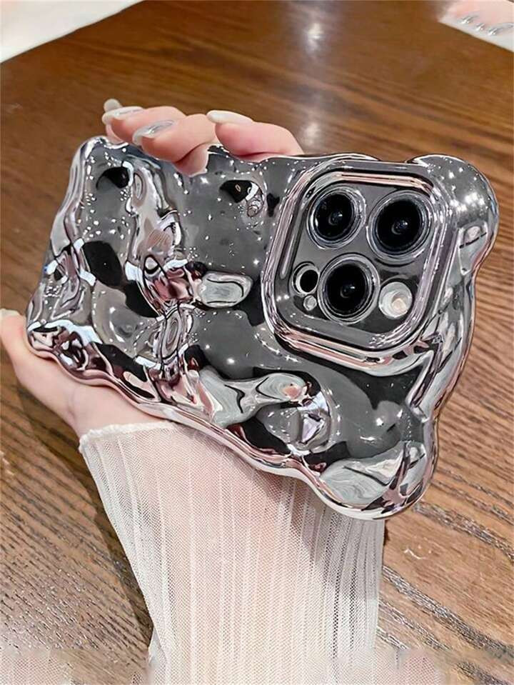 3D Wave Pattern Phone Case Compatible With Iphone 15 14 13 12 11 Pro Max INS Fashion Soft Silicon... | SHEIN