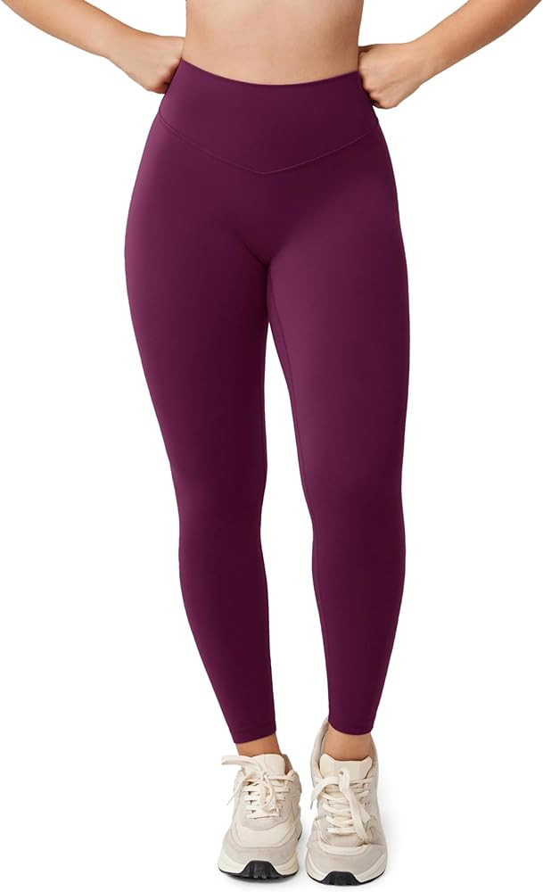 Hugcurve No Front Seam High Waisted Workout Leggings for Women Buttery Soft Yoga Pants Gym Athlet... | Amazon (US)