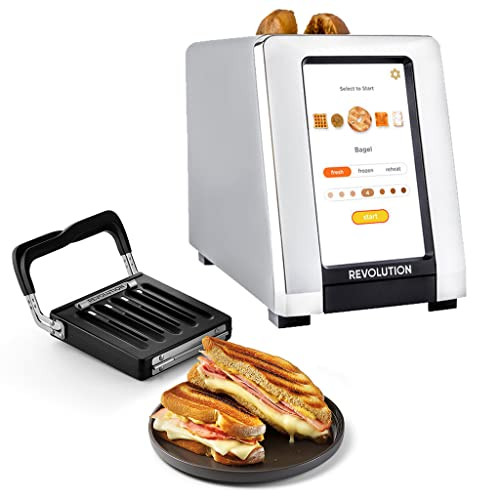 Revolution R180S High-Speed Touchscreen Toaster, 2-Slice Smart Toaster with Patented InstaGLO Technology & Revolution Toastie Panini Press | Amazon (US)