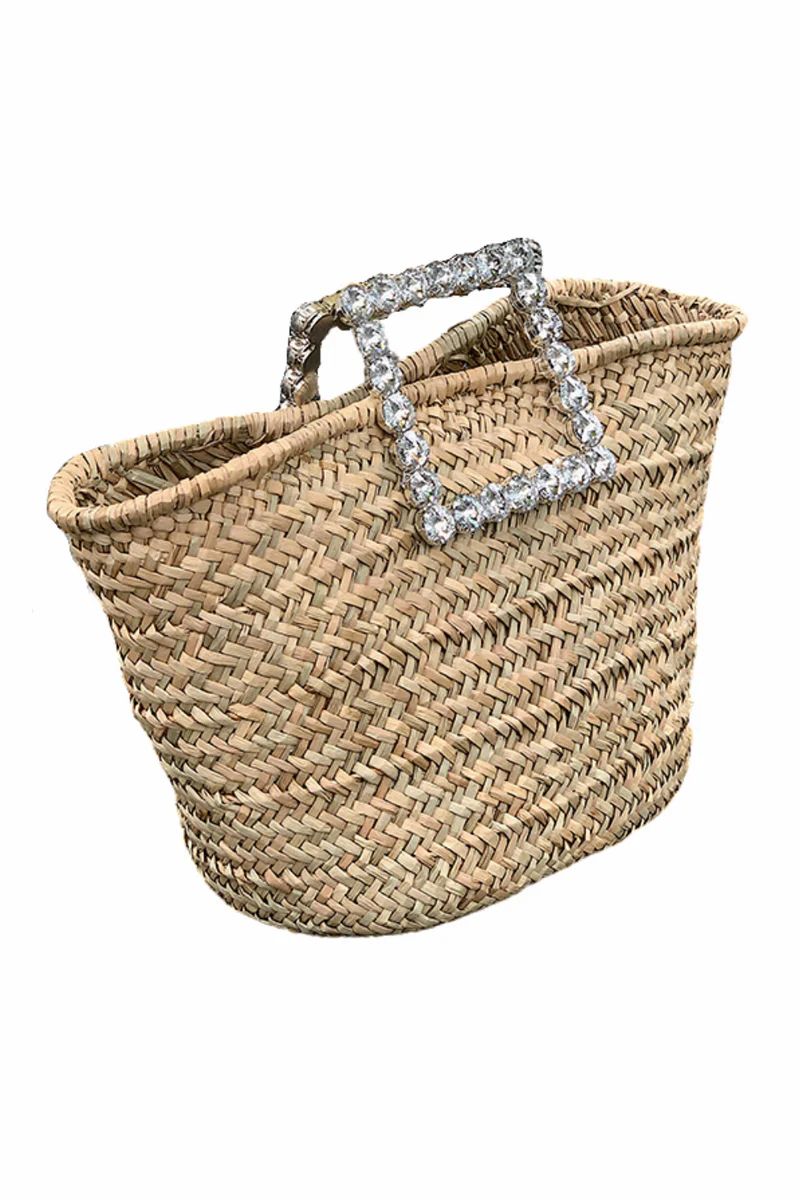 'Vivienne' hand-Woven Large Straw Tote Bag | Goodnight Macaroon