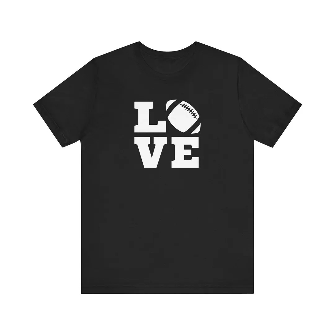 Black Love Football Shirt Football Game Day Shirt, Football Mom Shirt, Game Day Football, Game Da... | Etsy (US)