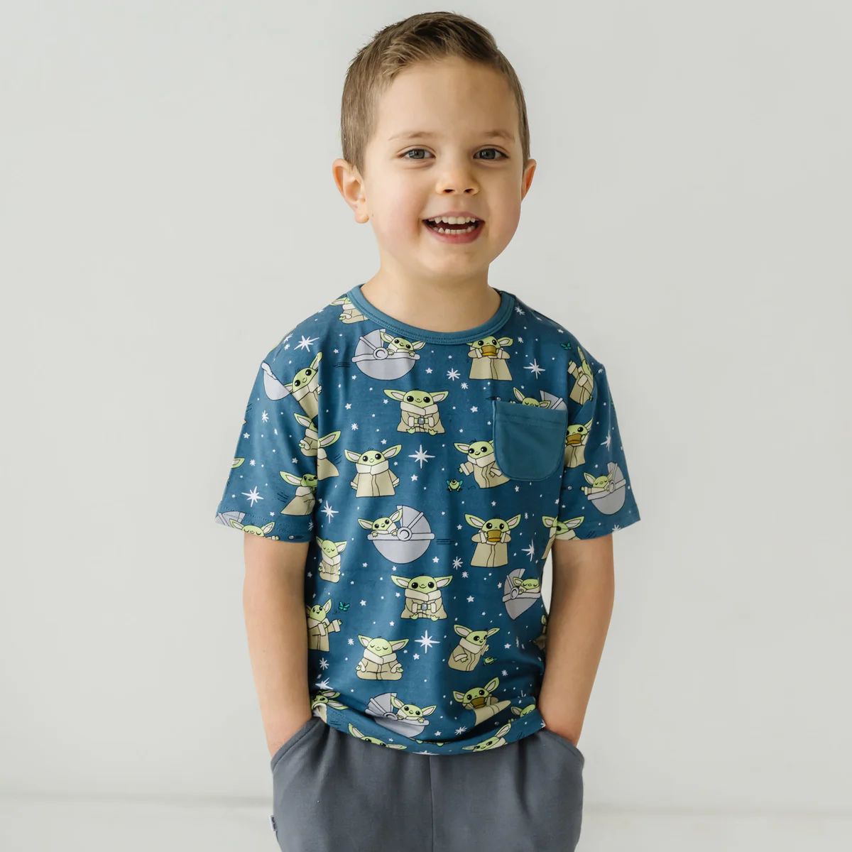 Star Wars™ Grogu™ Short Sleeve Pocket Tee | Little Sleepies