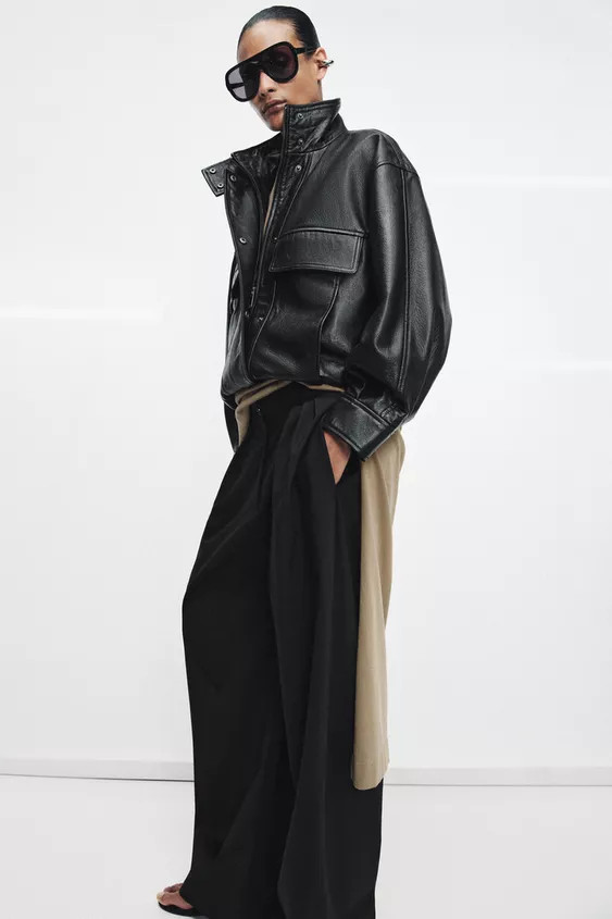 ZW COLLECTION LIMITED EDITION LEATHER JACKET | Zara UK