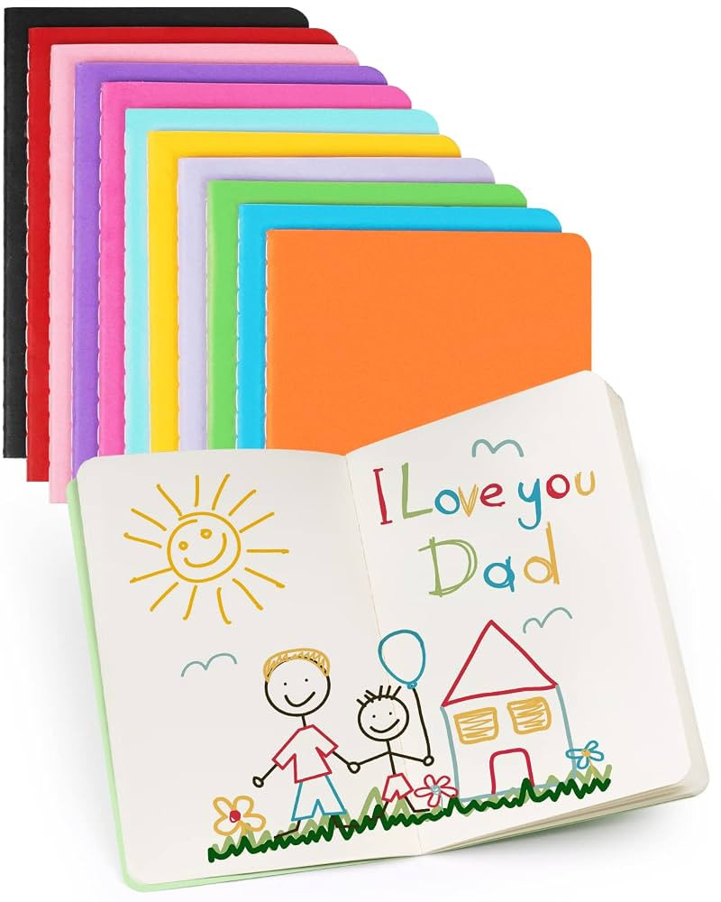 Gwybkq Small Unlined Pocket Notebooks 12 Pack Mini Notepads Journal Blank Sketch Book Pad for Kid... | Amazon (US)