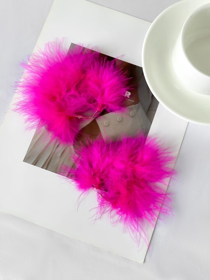 1pair Personalized Feather Earrings For Women Festive Party Elegant Fashion Cute Gift Jewelry | S... | SHEIN