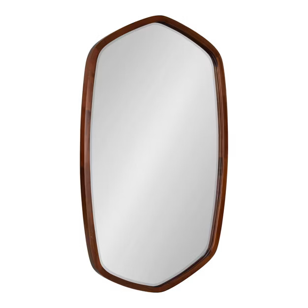 20" x 36" McLean Oval Wall Mirror Walnut Brown - Kate & Laurel All Things Decor | Target