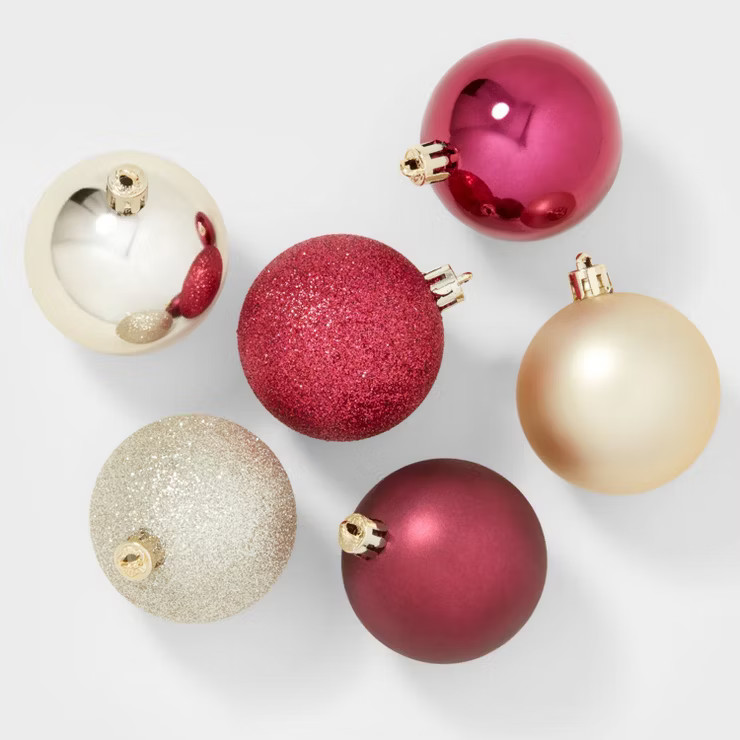 50ct Shatter-Resistant Round Christmas Tree Ornament Set - Wondershop™ | Target