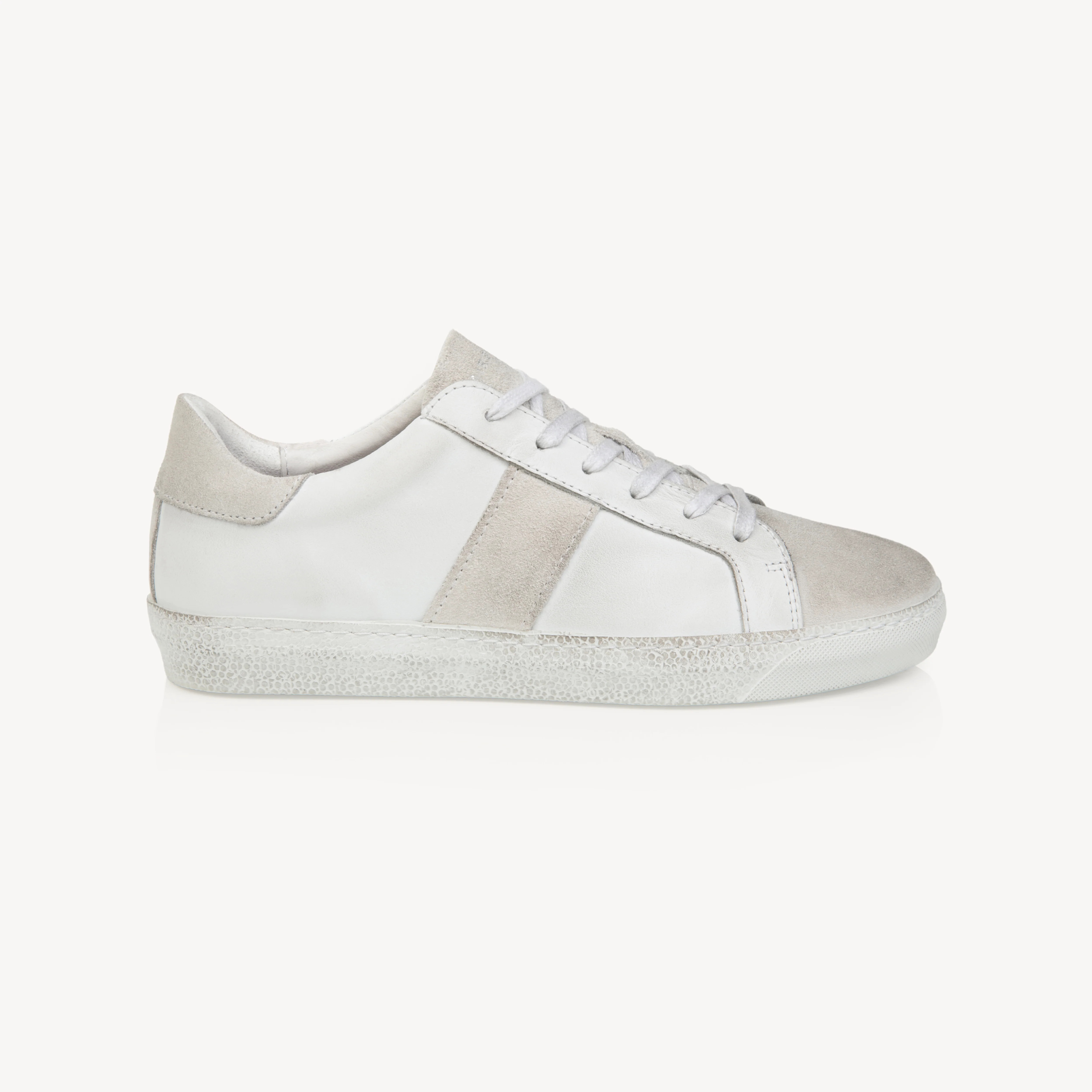 Cru Vintage White Leather Trainers from Air & Grace | Air & Grace