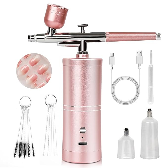 SAVILAND Super-Stable Airbrush Kit: 25 PSI Precision Airbrush for Nails Rechargeable Dual-Mode Ai... | Amazon (US)