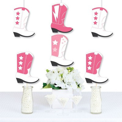 Big Dot of Happiness Rodeo Cowgirl - Cowboy Boots DIY Pink Western Party Essentials - Set of 20 | Target