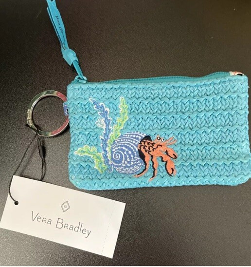 Vera Bradley Women's Antilles Treasure Straw Zip ID Case-NWT | eBay US