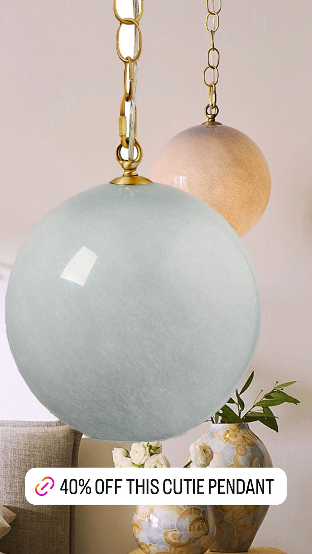 Obsessed with these glass pendants ! They are on major sale and come in blue or cream 

#LTKHome #LTKSaleAlert #LTKdayinmylife