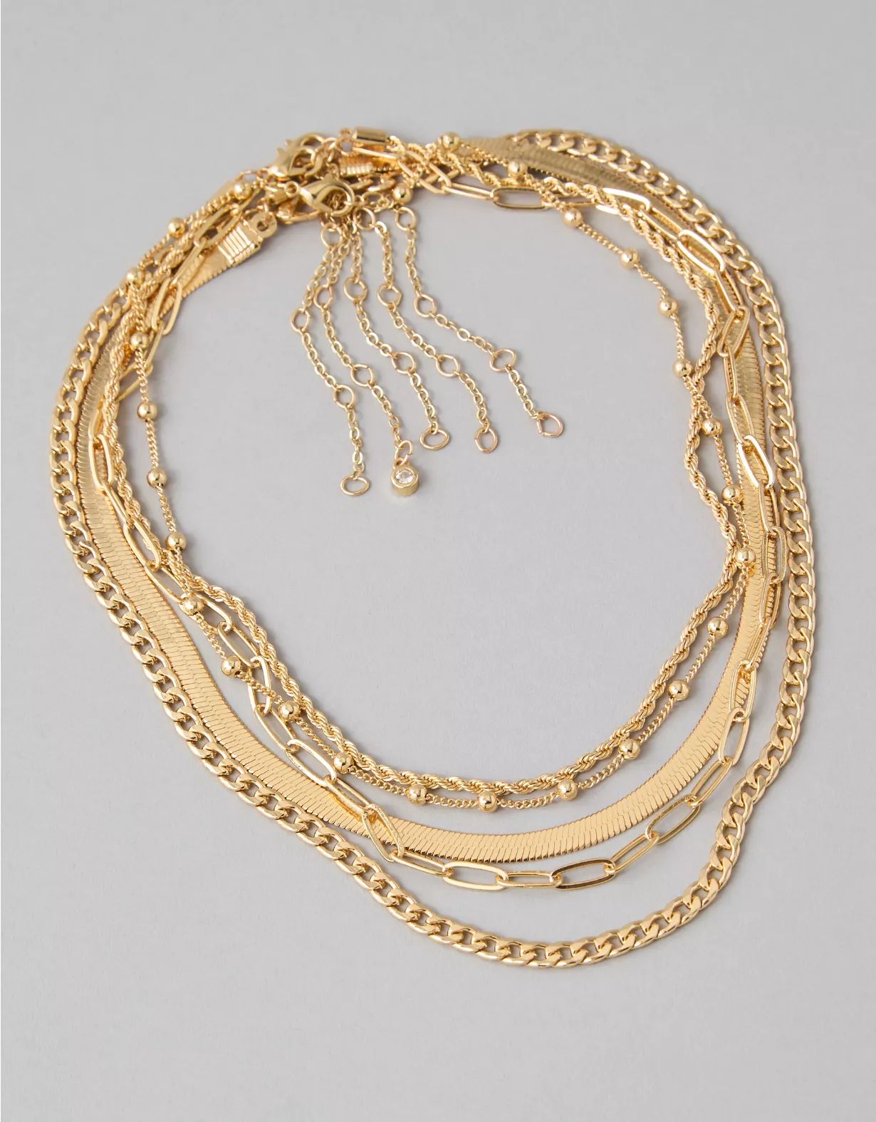 AEO Layered Chain Necklace 5-Pack | American Eagle Outfitters (US & CA)