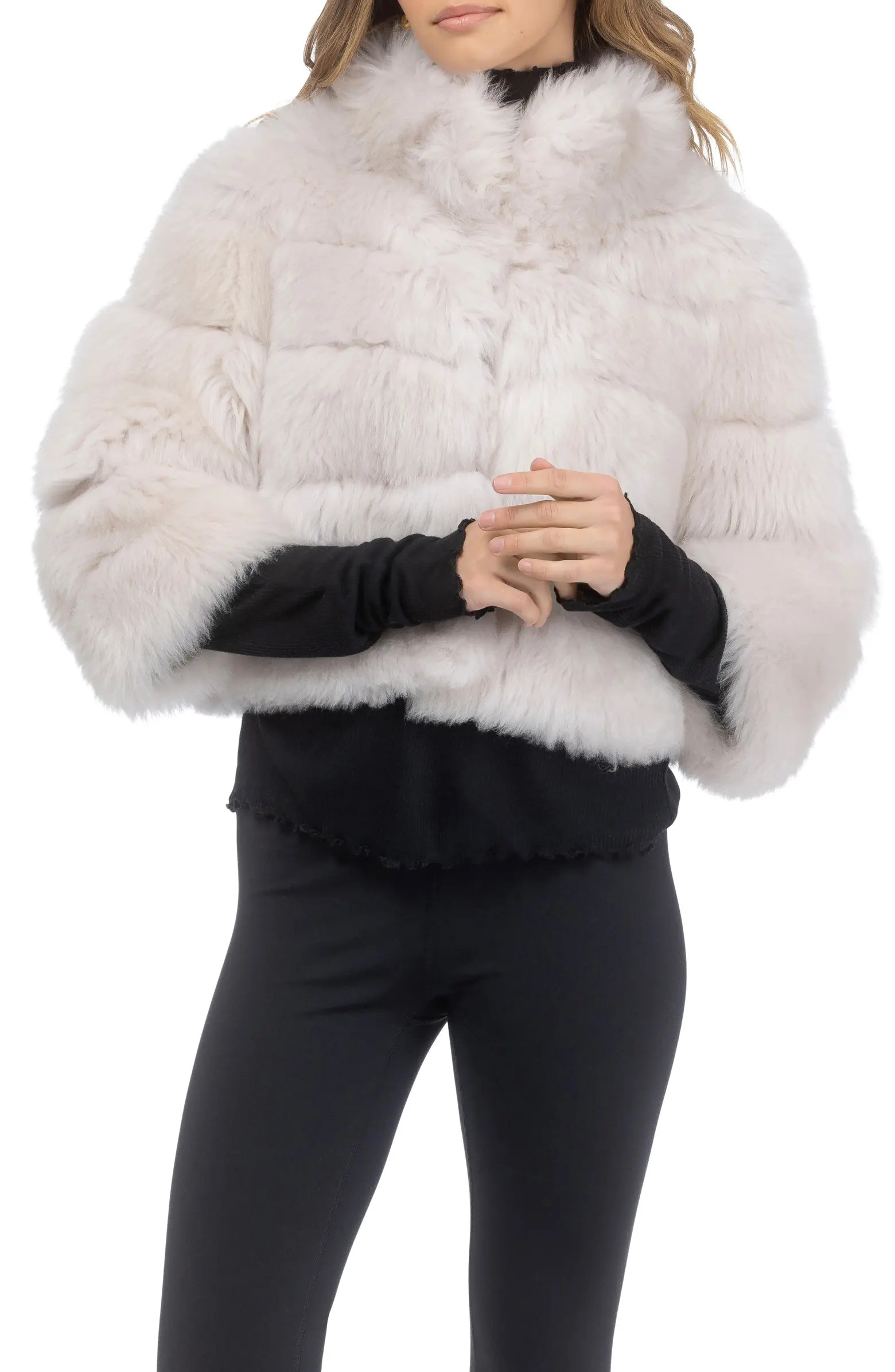 Genuine Shearling Bolero, Cropped Sleeves | Nordstrom