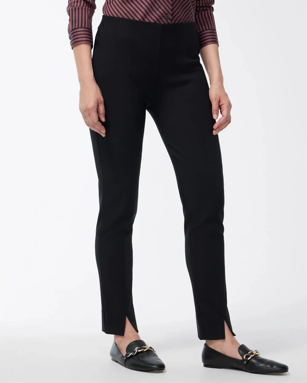 Bi-Stretch Front Seam Slit Ankle Pants | Chico's