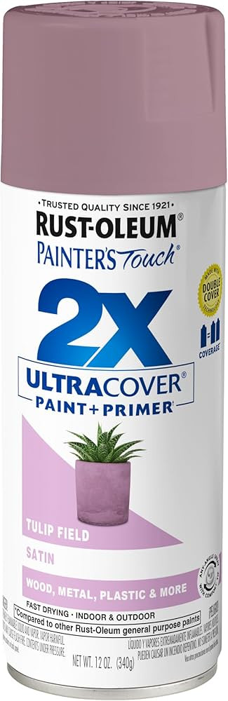 Rust-Oleum 389909- Painter's Touch 2X Ultra Cover Spray Paint, 12 oz, Tulip Field | Amazon (US)