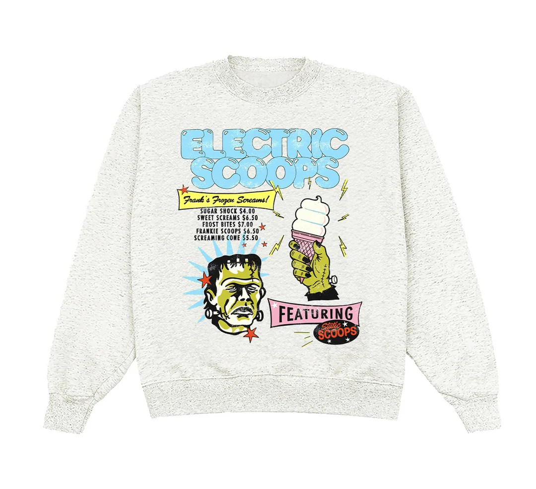 Electric Scoops Heather Crewneck | Shop Kristin Jones