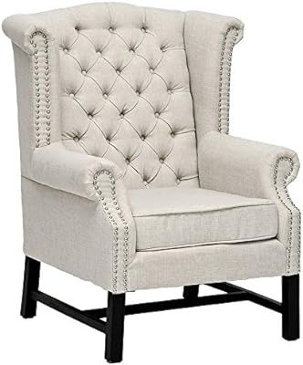 Baxton Studio Sussex Beige Linen Club Chair BH-63102 | Amazon (US)