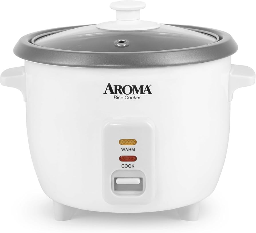AROMA® Rice Cooker, 3-Cup (Uncooked) / 6-Cup (Cooked), Small Rice Cooker, Oatmeal Cooker, Soup M... | Amazon (US)
