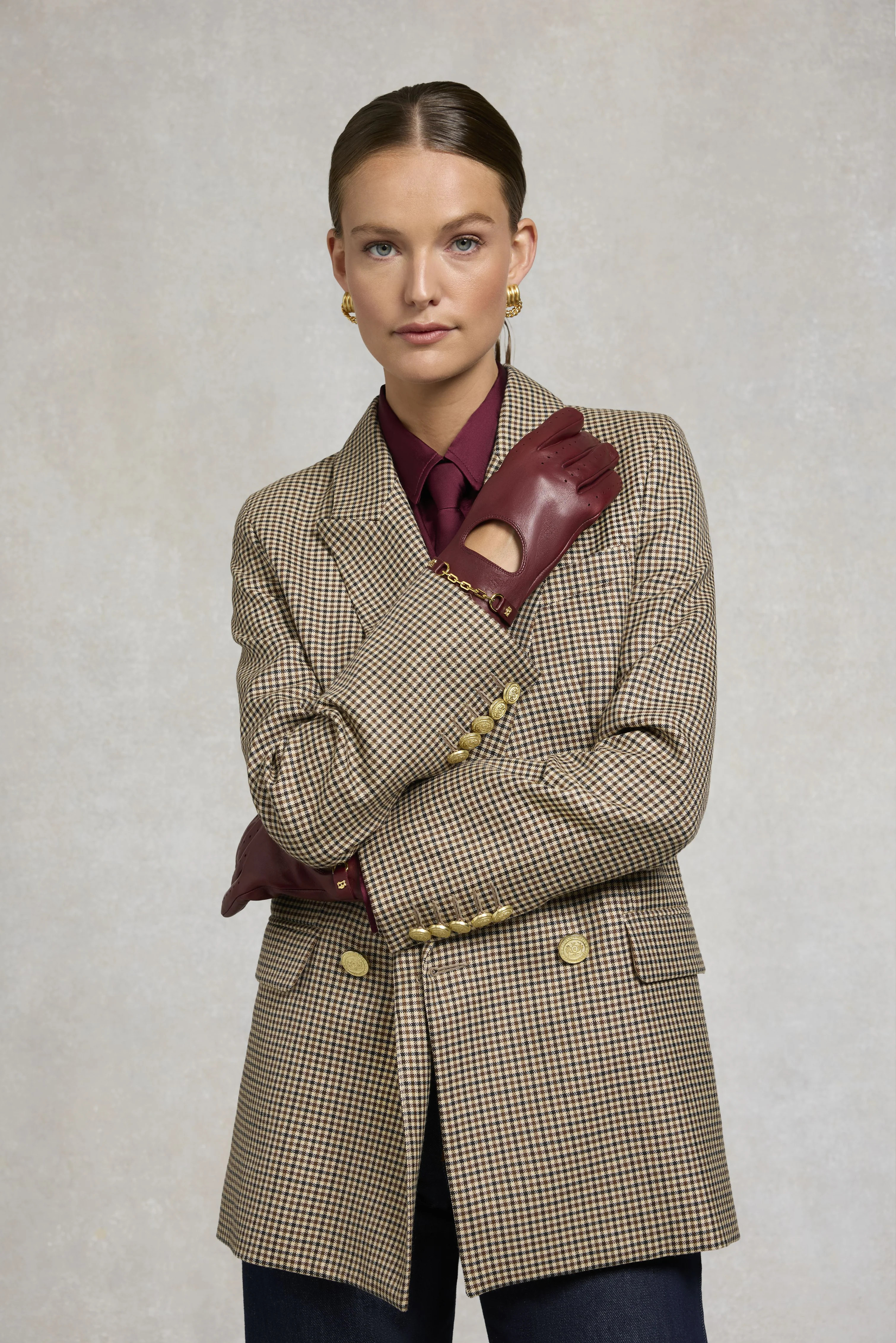 Leather Driving Gloves (Oxblood) | Holland Cooper