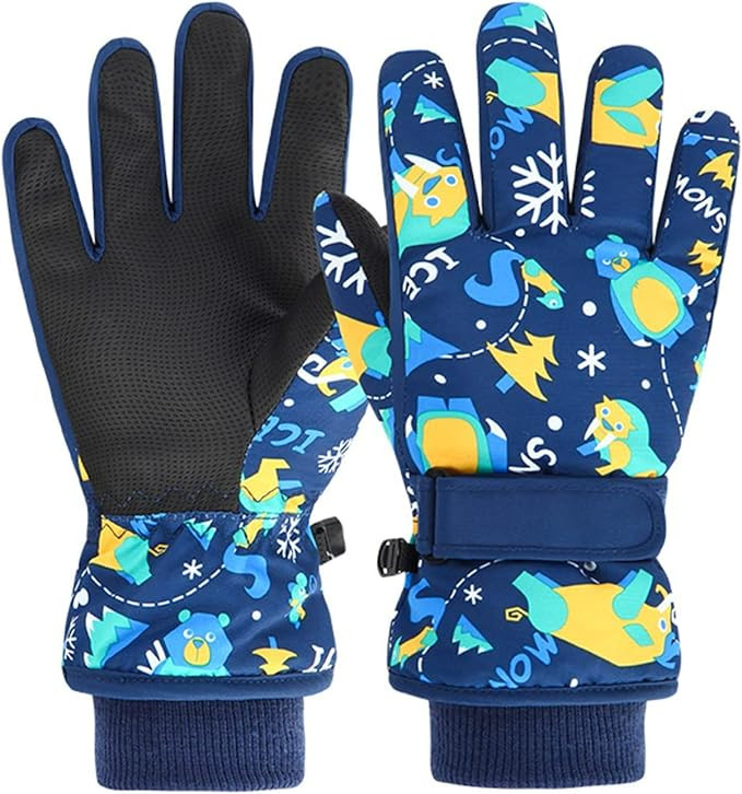 Toddler Women Mens Snow Gloves Kids Waterproof Winter Warm Thermal Ski Snowboard Ladies Glove | Amazon (US)