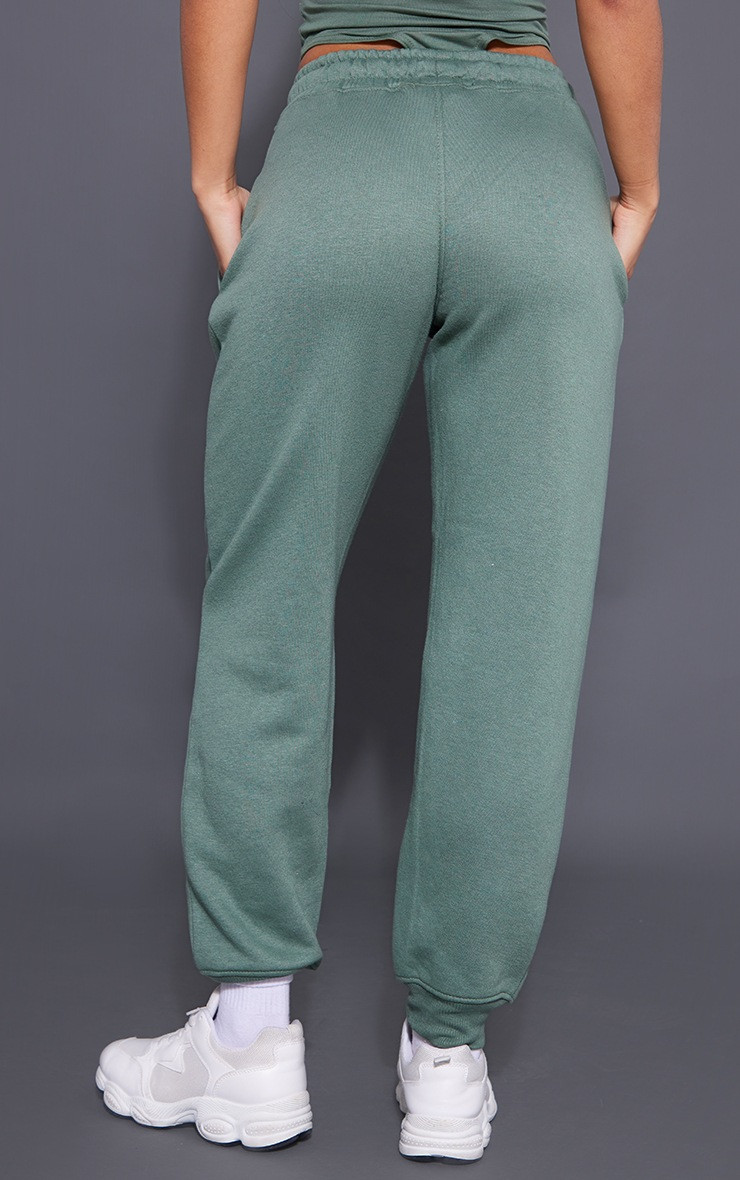 Plt Sea Green Logo High Waisted Cuffed Sweatpant | PrettyLittleThing US