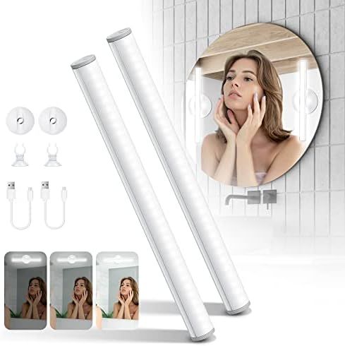 LED Mirror Lights Portable Rechargeable Vanity Light 3 Brightness Touch Control Makeup Light for Bat | Amazon (US)
