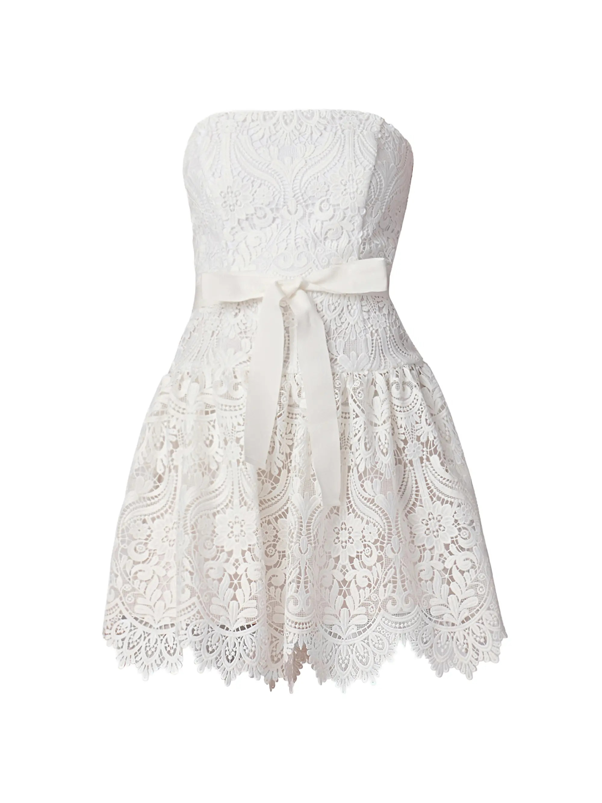 Ester Lace Strapless Minidress | Saks Fifth Avenue