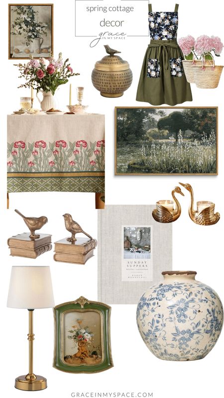 Spring decor made easy! Swap in some spring artwork along with bird and bunny related brass figurines for easy spring decorating. #spring2024 #amazonhome 

#LTKSeasonal #LTKfindsunder100 #LTKhome