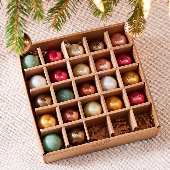 Pure Boxed Ornaments (Set of 25) | West Elm (US)