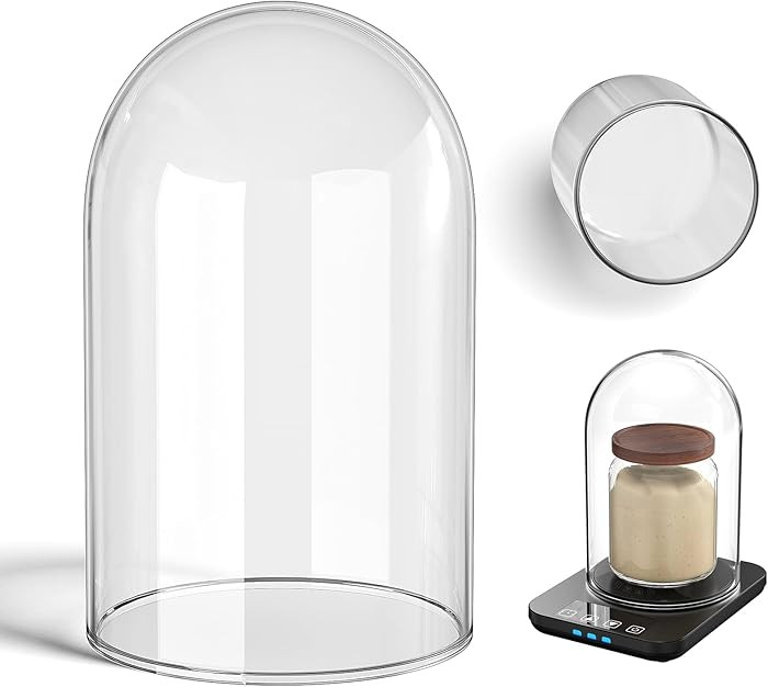Large Glass Dome for MENGBEI Sourdough Starter Warmer, Warming Heating Pad Cover Sour Dough Start... | Amazon (US)