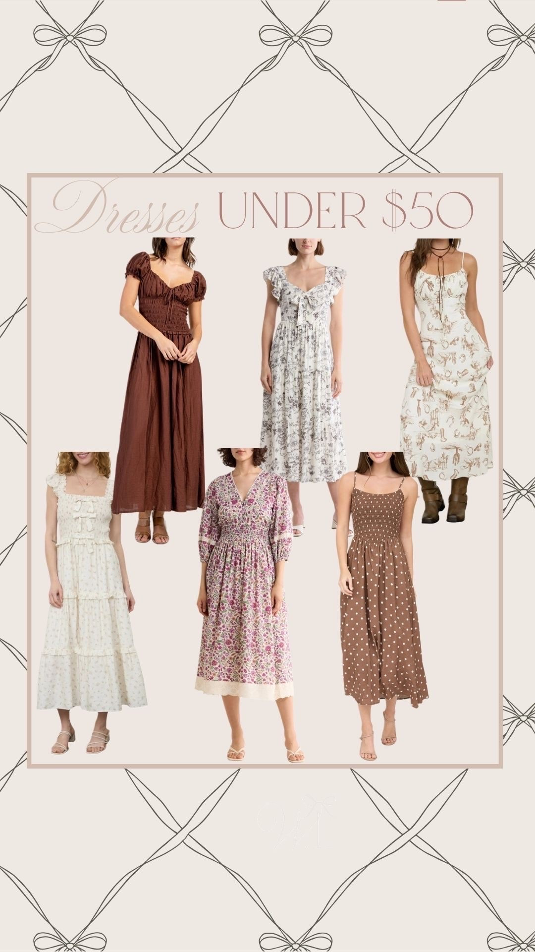 Cheers to these dresses that are under $50! Grab one (or a few) while you can. Loving the array of patterns here! 🤎🤍💜 #LTKsummer #LTKdresses

#LTKSeasonal