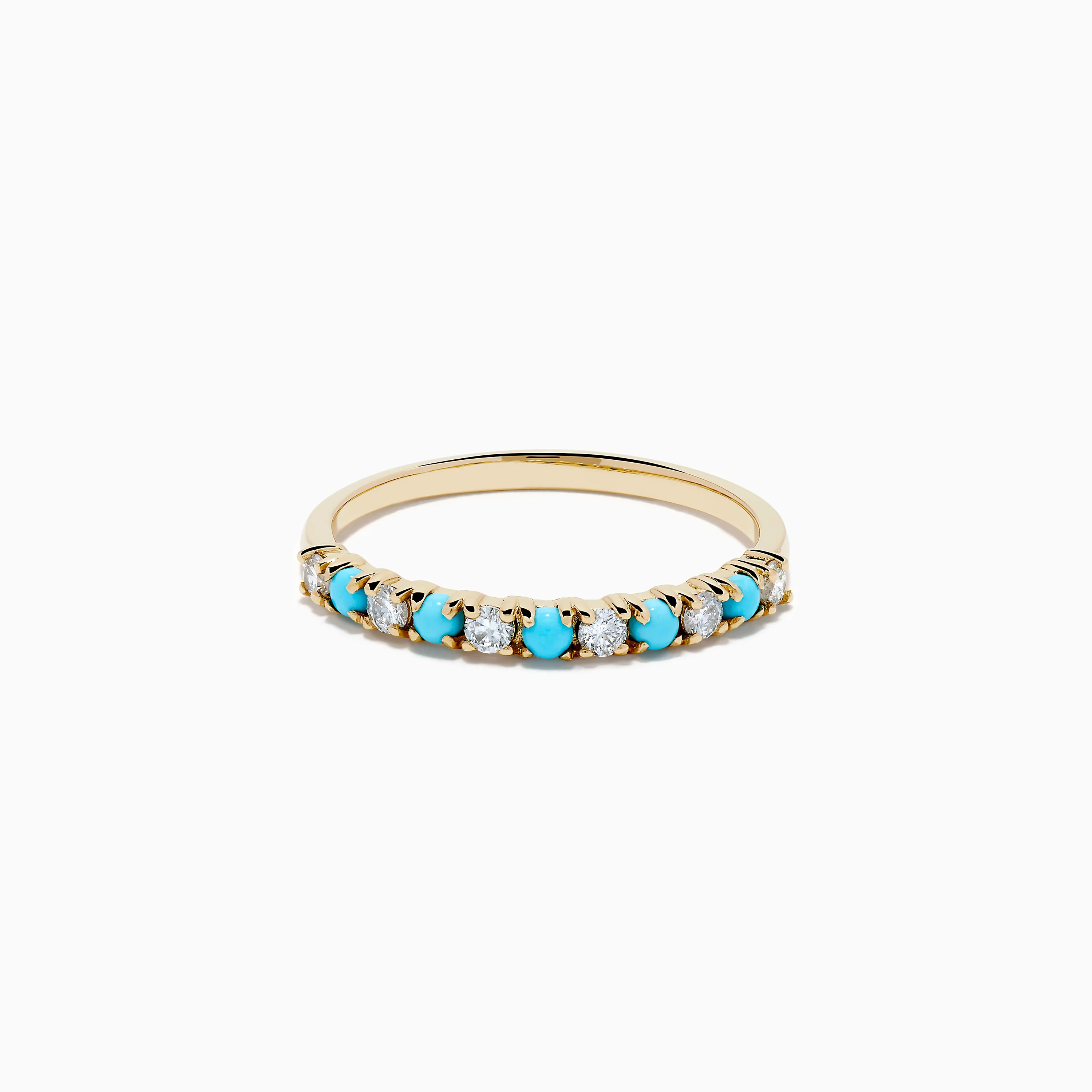 14K Yellow Gold Turquoise and Diamond Band | Effy Jewelry