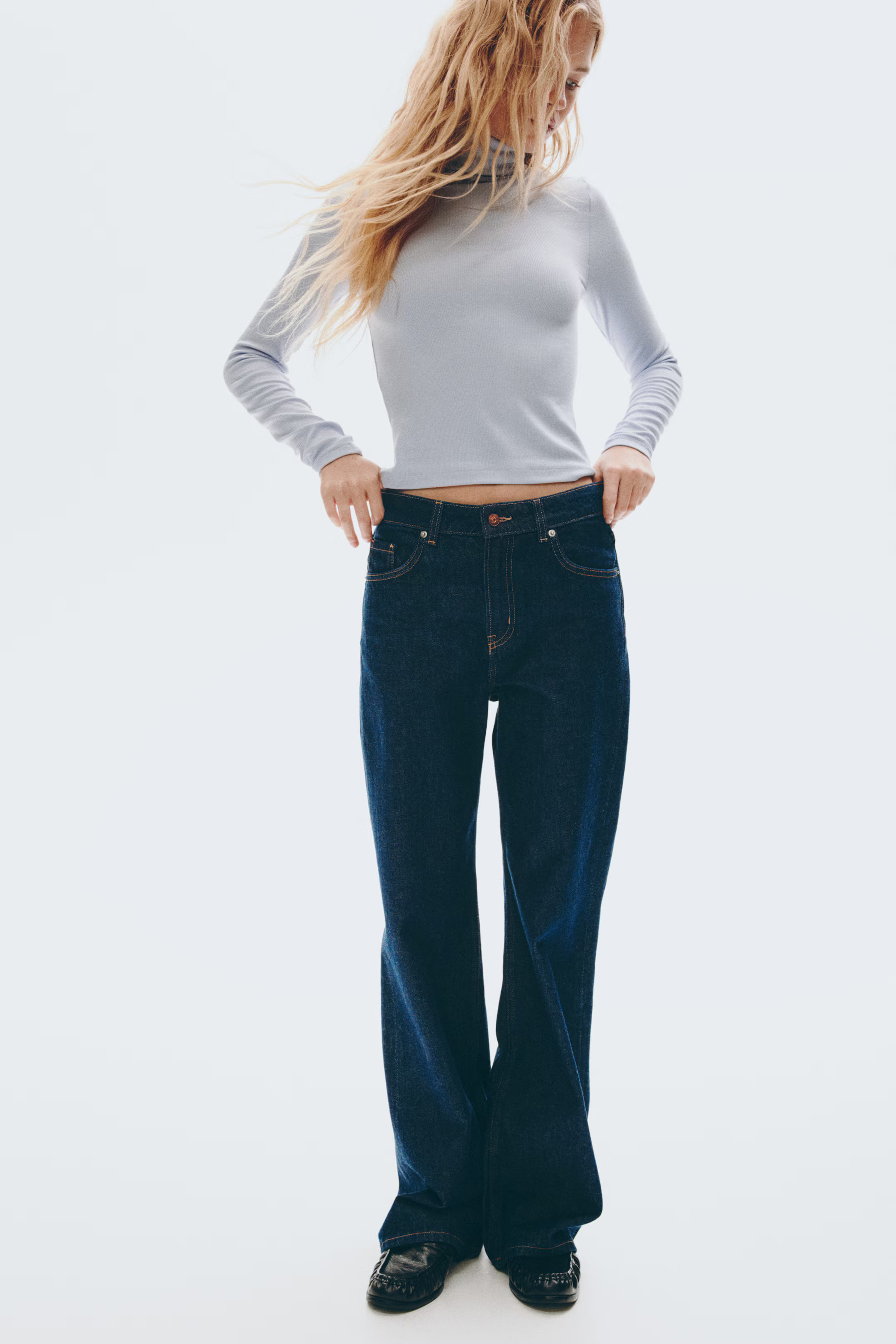 Ribbed polo-neck top | H&M (UK, MY, IN, SG, PH, TW, HK)
