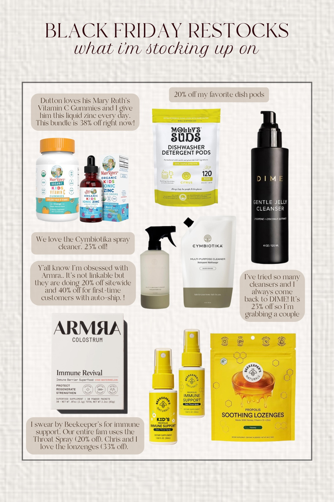 My tried and true products that I’m stocking up on during Black Friday sales 

#LTKCyberWeek #LTKsalealert