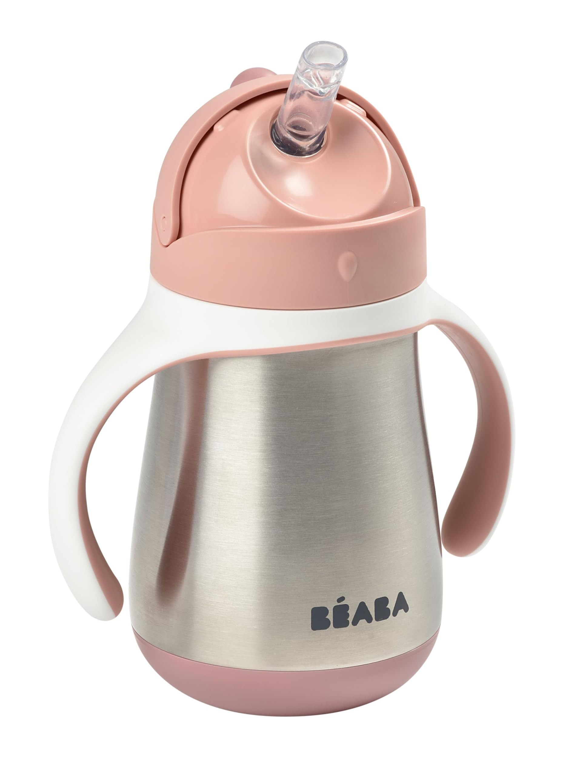 BEABA Stainless Steel Straw Sippy Cup, Insulated Toddler Cups Spill Proof with Removable Handles,... | Amazon (US)