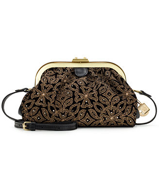 Verbania Small Velvet Push-Lock Frame Bag | Macy's
