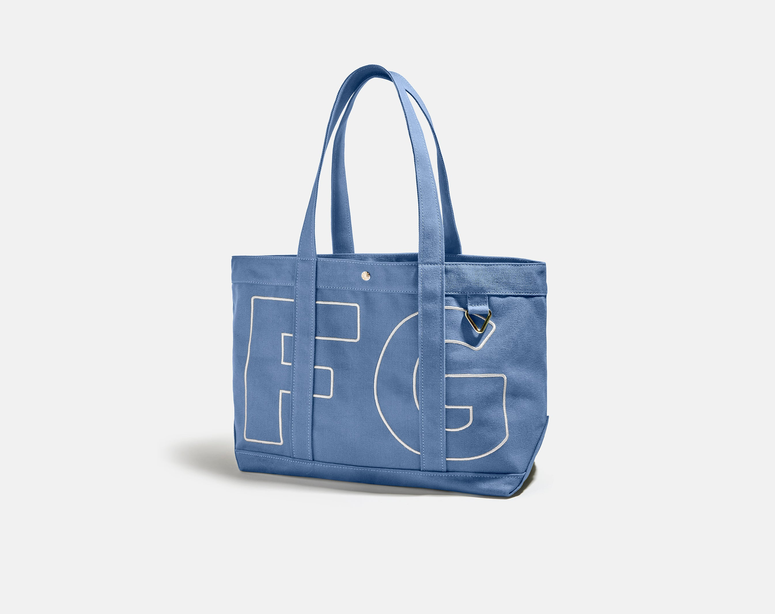 Solid Custom Alpha Tote - Dusty Blue | BaubleBar