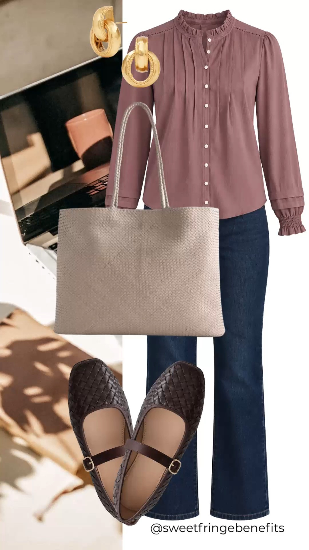 This blouse has that pretty, slightly vintage feel that makes jeans look a little more special. I’d wear this combination for just about anything from lunch to a day of errands.

#LTKgrwm #LTKdayinmylife #LTKootd
