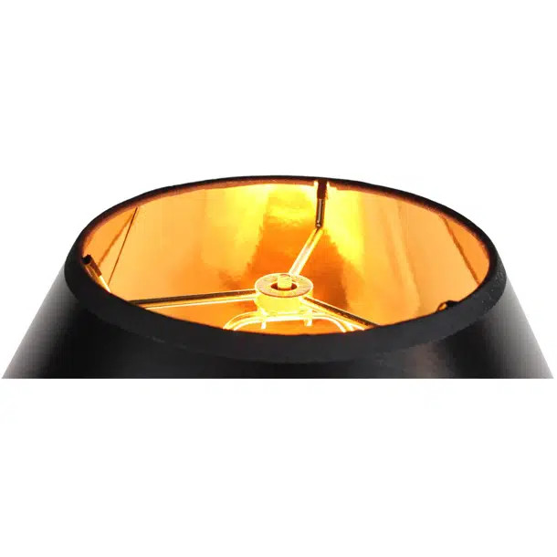 12" H x 18" W Paper Empire Lamp Shade in Black | Wayfair North America