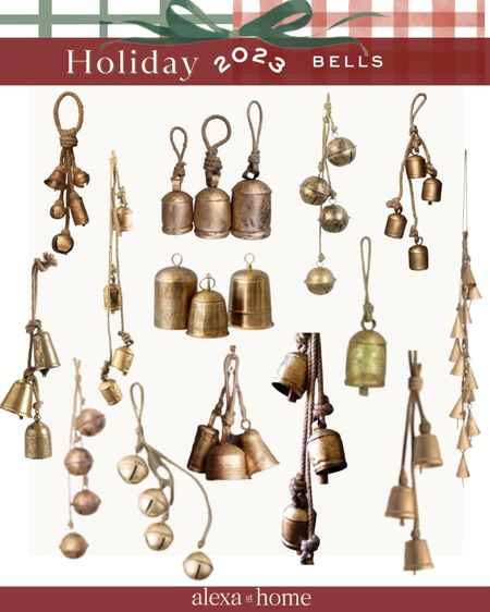 Christmas bells, jingle bells, holiday bell decorations, Christmas bells, bell decor, brass Christmas bells, holiday decor 

#LTKHoliday #LTKhome #LTKSeasonal