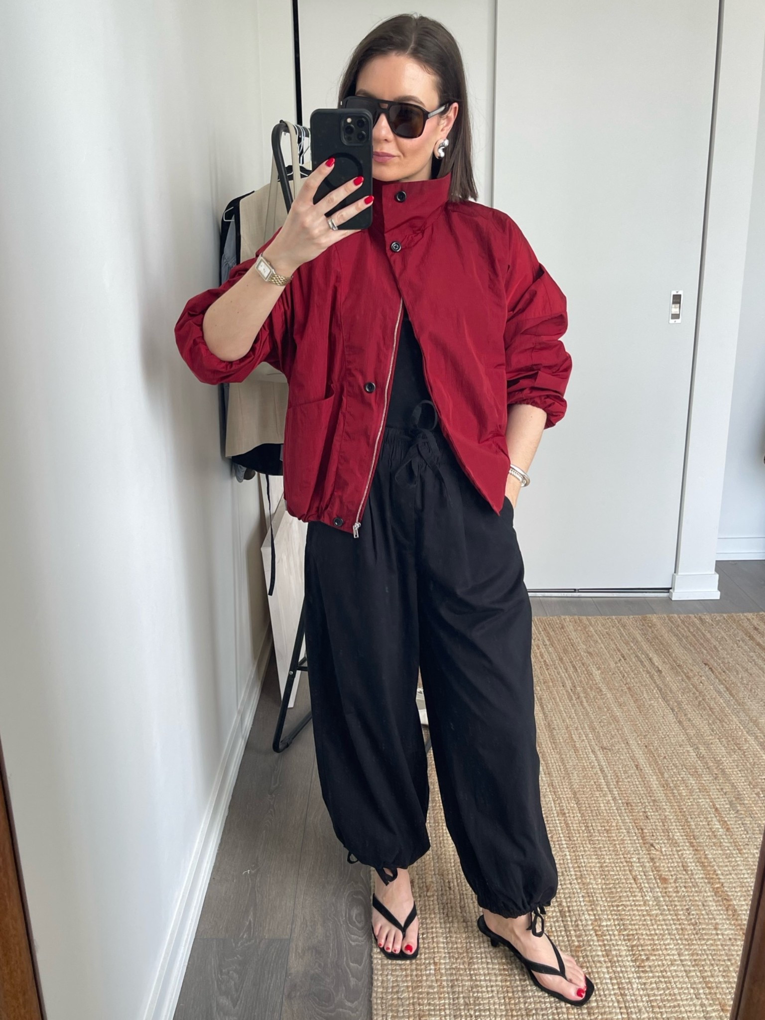 Sporty chic with these balloon pants (size xxs) and a technical jacket.

#LTKsummer #LTKcanada