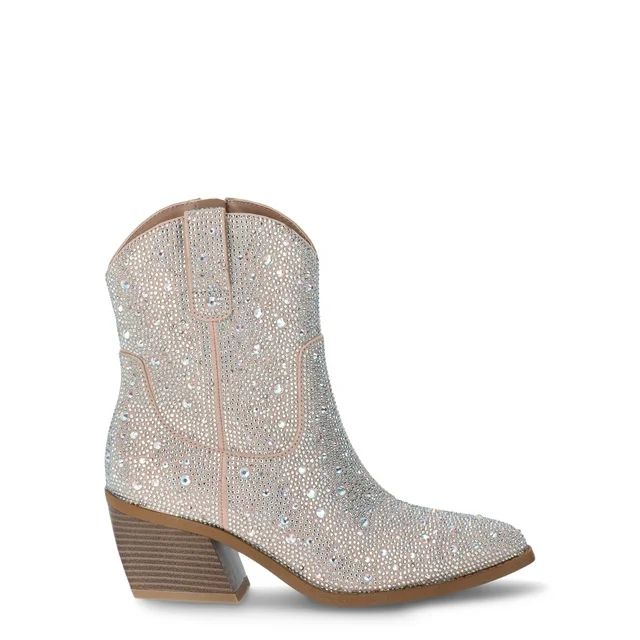 Madden NYC Women's Bling Short Cowboy Boots - Walmart.com | Walmart (US)