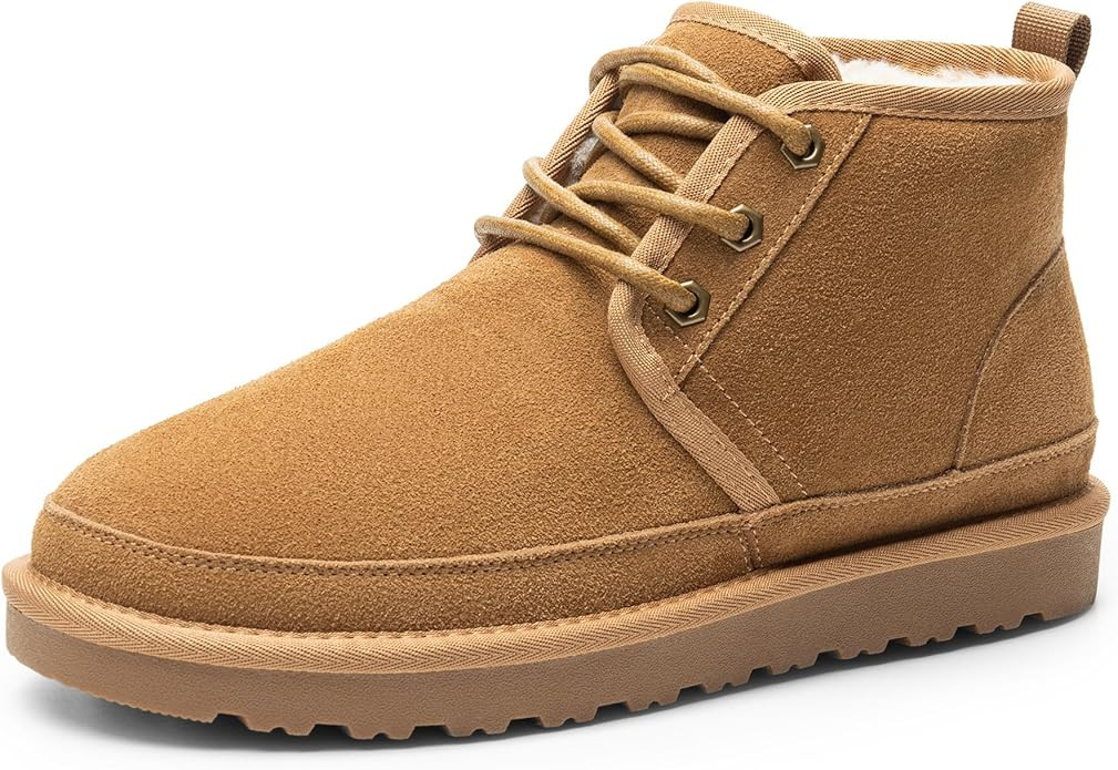 Bruno Marc Men's Winter Snow Boots FuzzyGo Cozy Suede Leather Cold Weather Warm Outdoor Casual An... | Amazon (US)