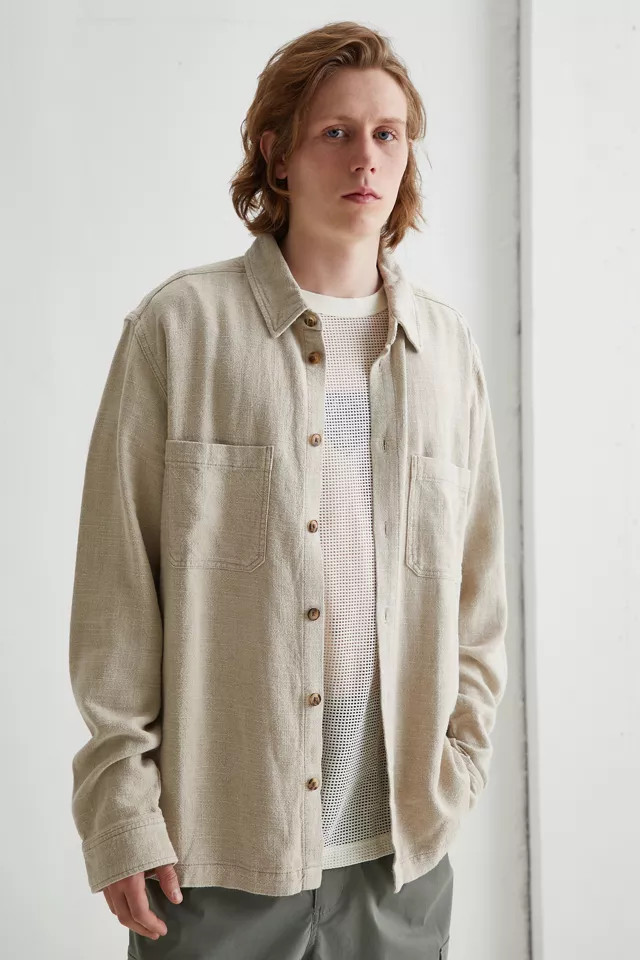 Without Walls Textured Linen Overshirt | Urban Outfitters (US and RoW)
