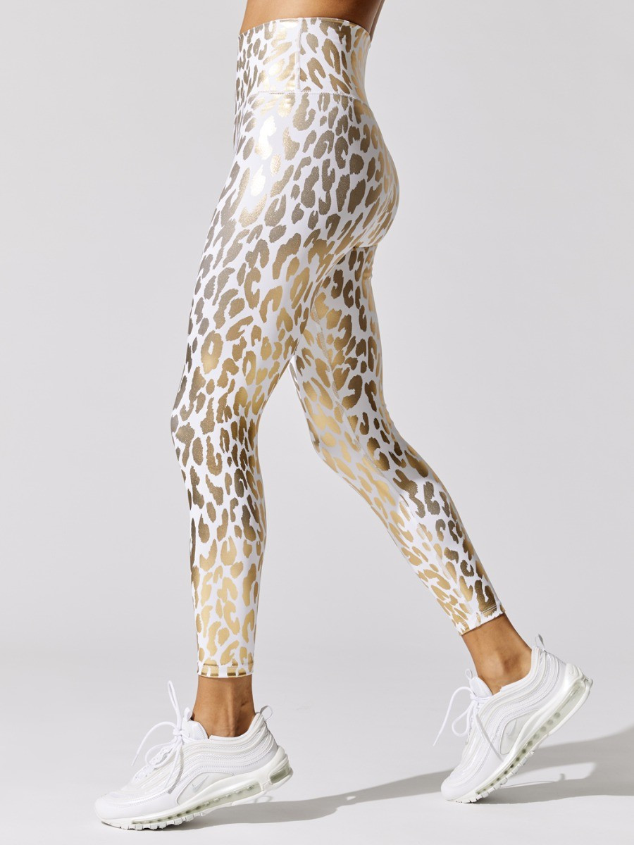 Metallic Leopard High Rise 7/8 Legging | Carbon38