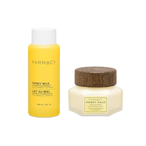 Farmacy Hydration & Barrier Duo - Hydrating Honey Milk Essence (120ml) + Honey Halo Ceramide Moisturizer (50ml) to Soothe, Moisturize & Strengthen Skin for a Healthy Glow | Amazon (US)